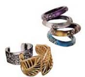 large cuff bracelets and colorful bangles 